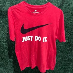 NIKE Just Do It Red Shirt M